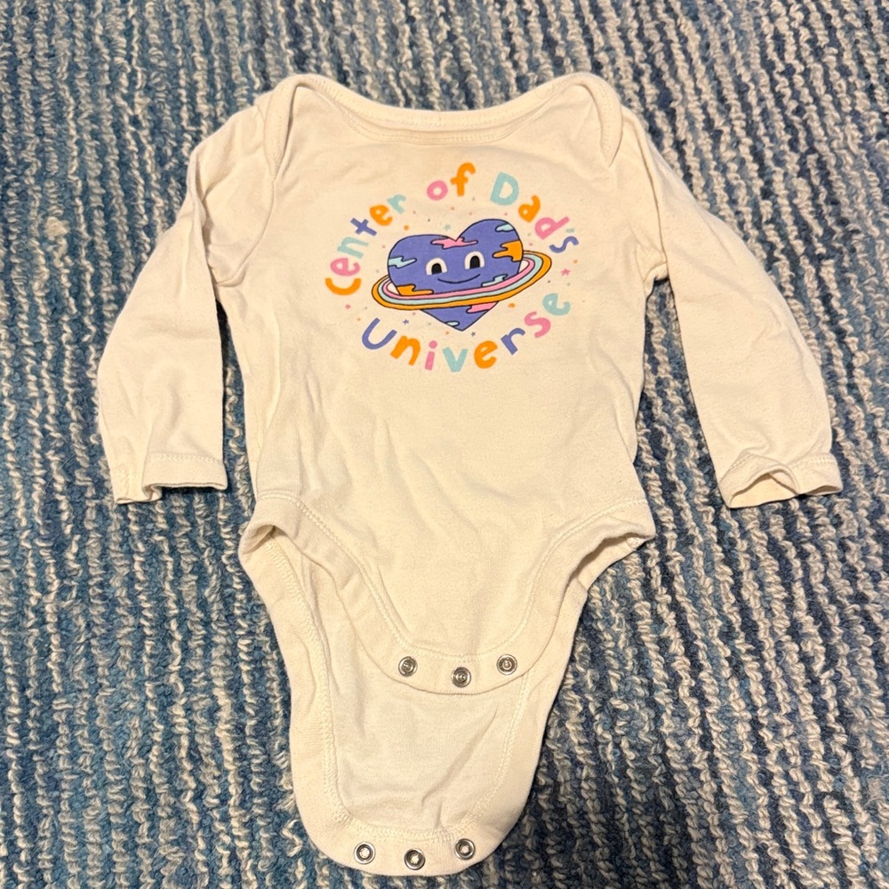 Cream Kids One Piece - Center of Dad's Universe